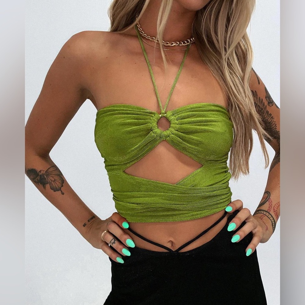 Princess Polly LORIELLA RING DETAIL CROP TOP